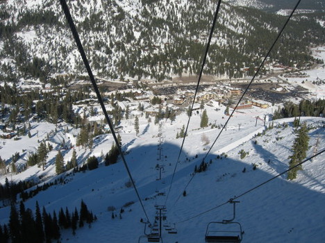 Looking down the KT-22 Lift at Squaw