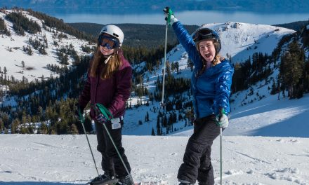 Teenage girls and skiing.