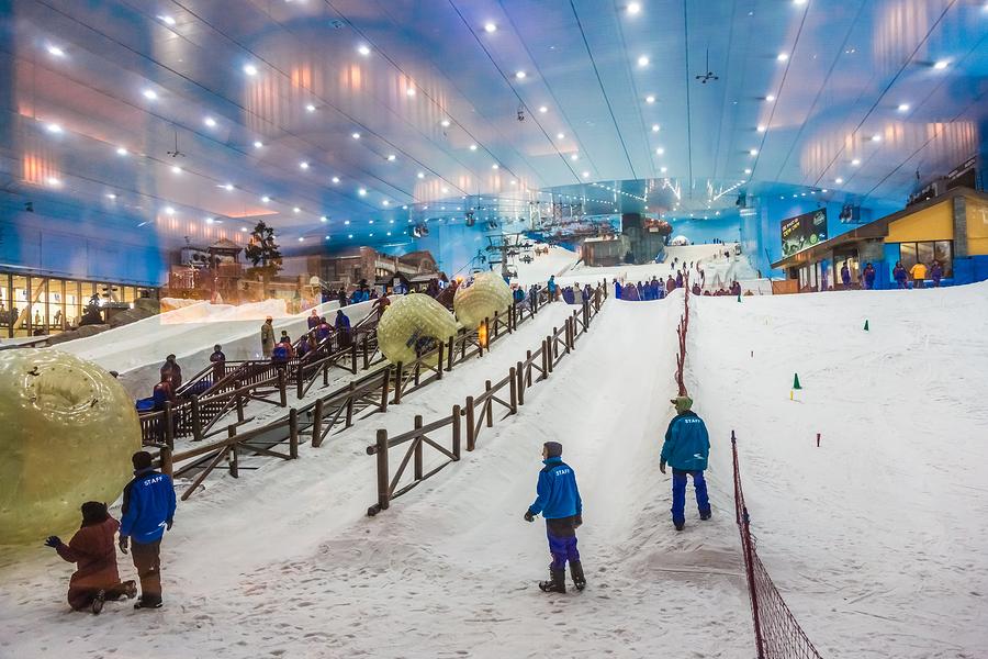 Endless Winter: Indoor skiing, synthetic slopes, and simulators.